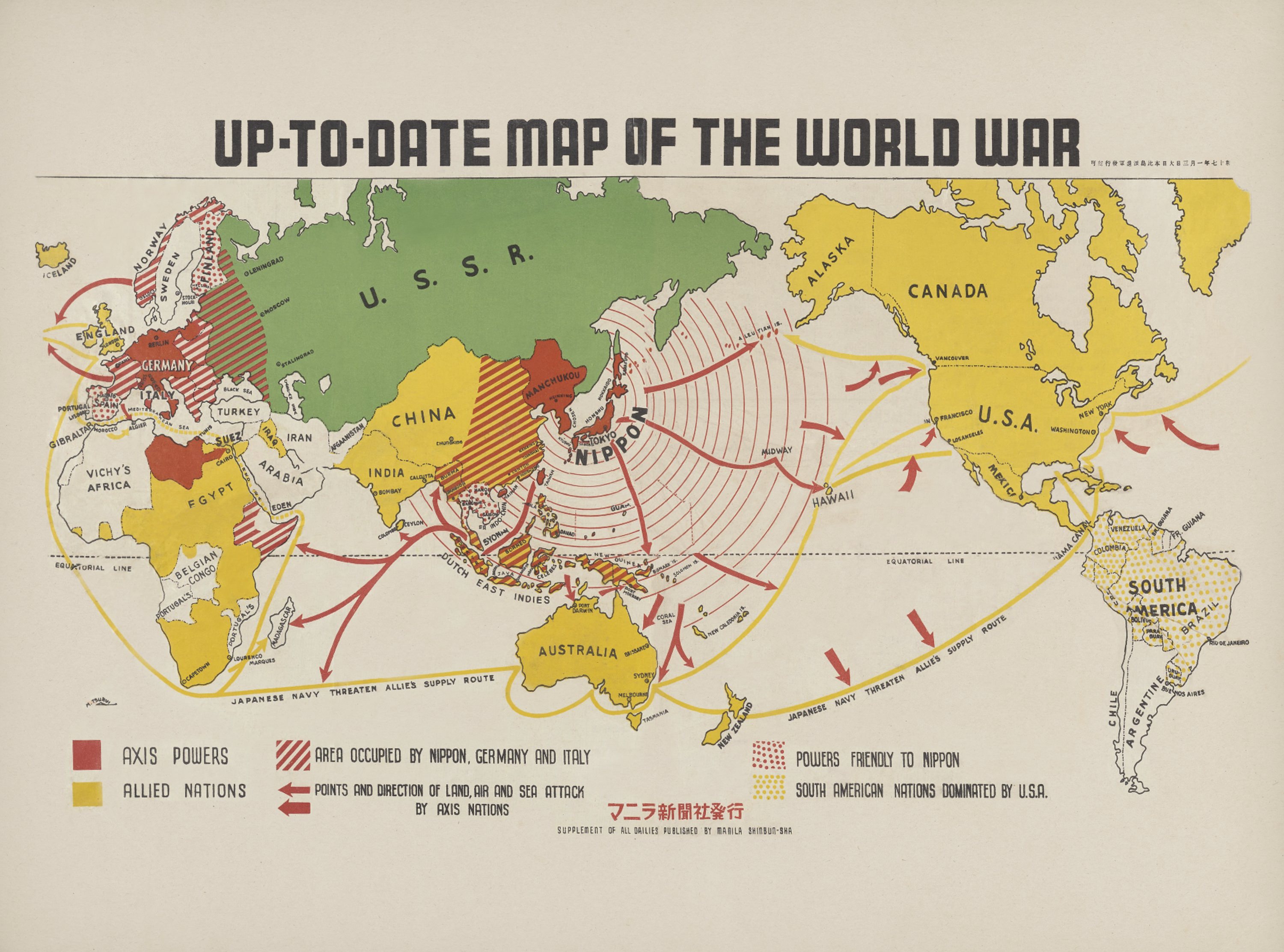 Japanese Army Map in World War II