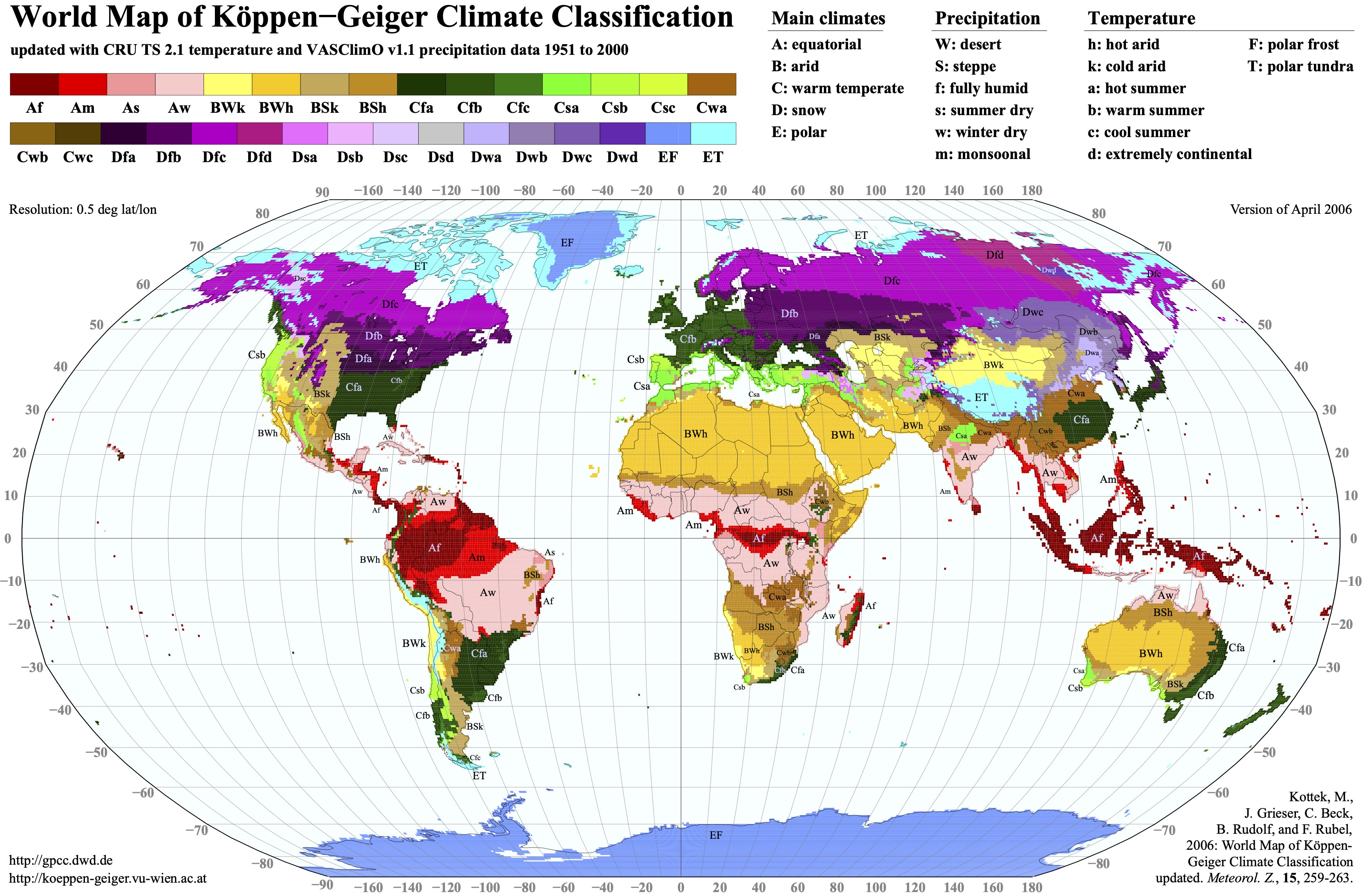 Köppen Climate Classification (2006)